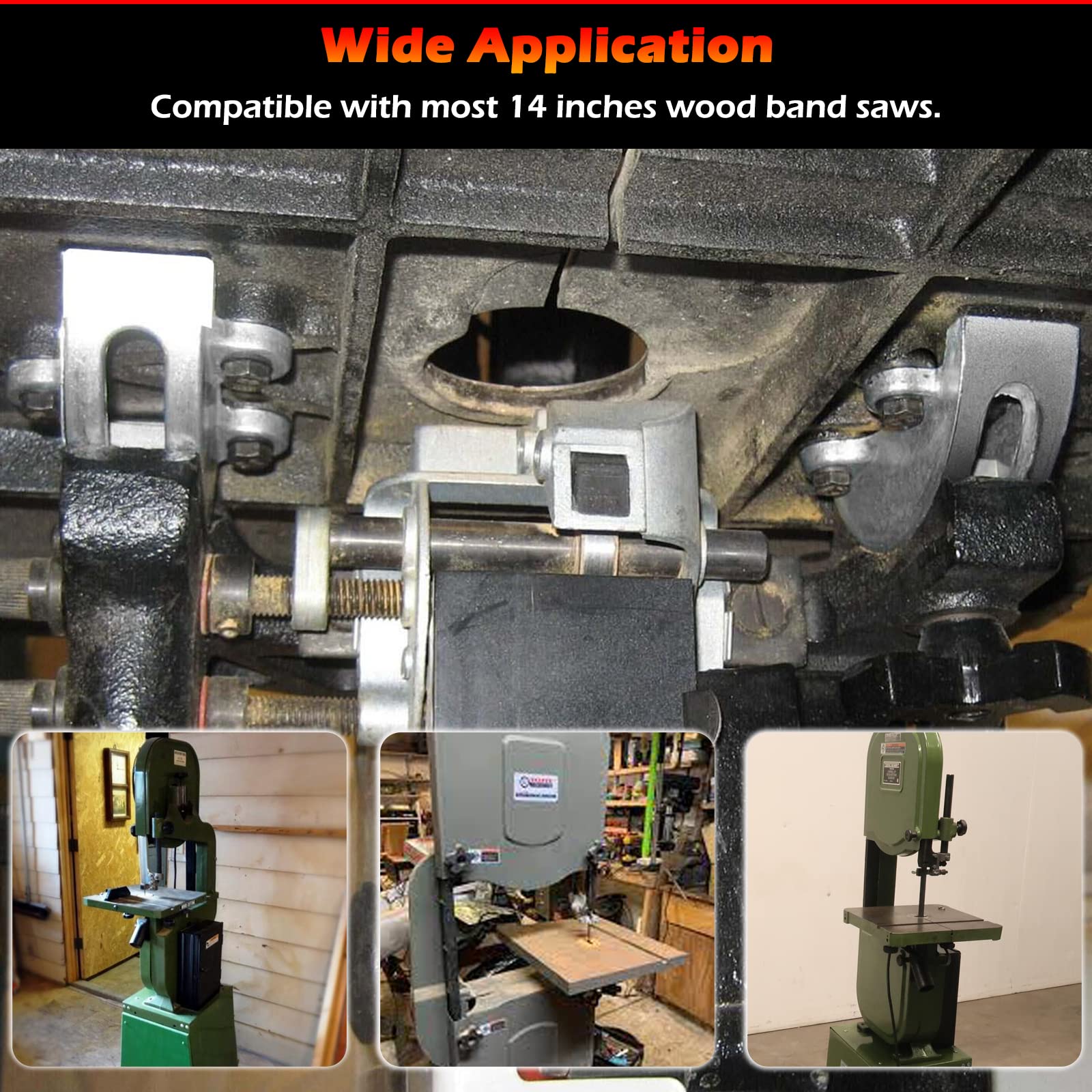 Compatible with 14-inch bandsaws from JET, ACCURA, DELTA, RIDGID and more.