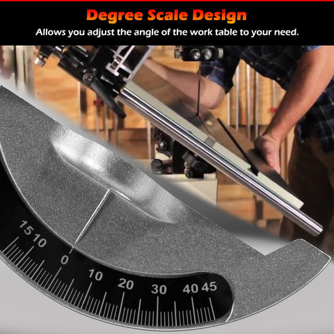 Two-piece Bonbo trunnion set for easy mounting and stability on a 14-inch saw.
