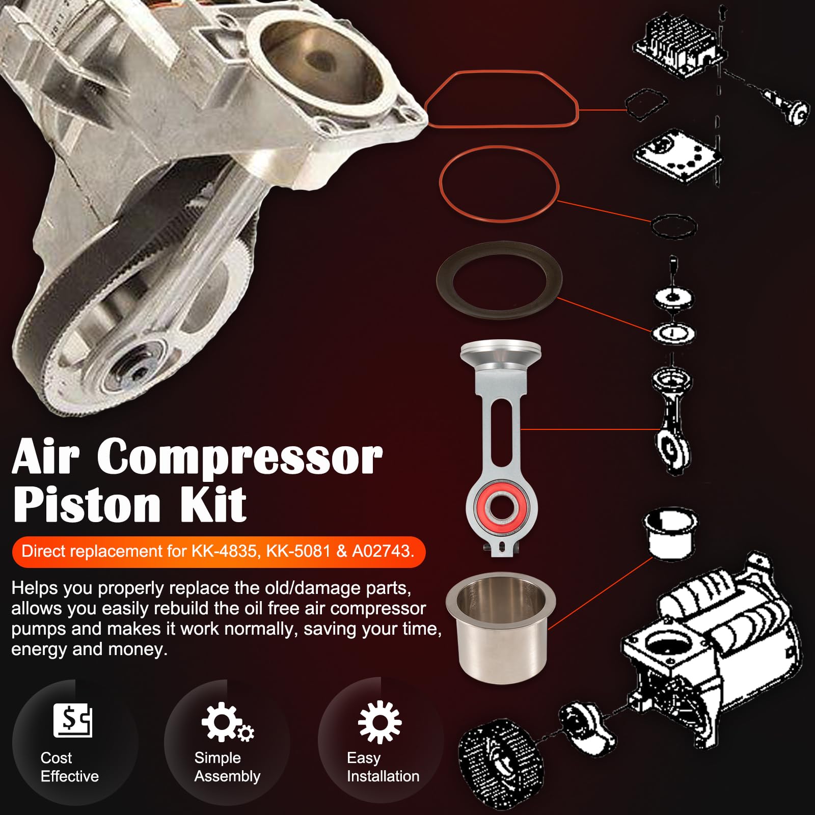 Bonbo KK-4835 O-ring set for valve plate sealing