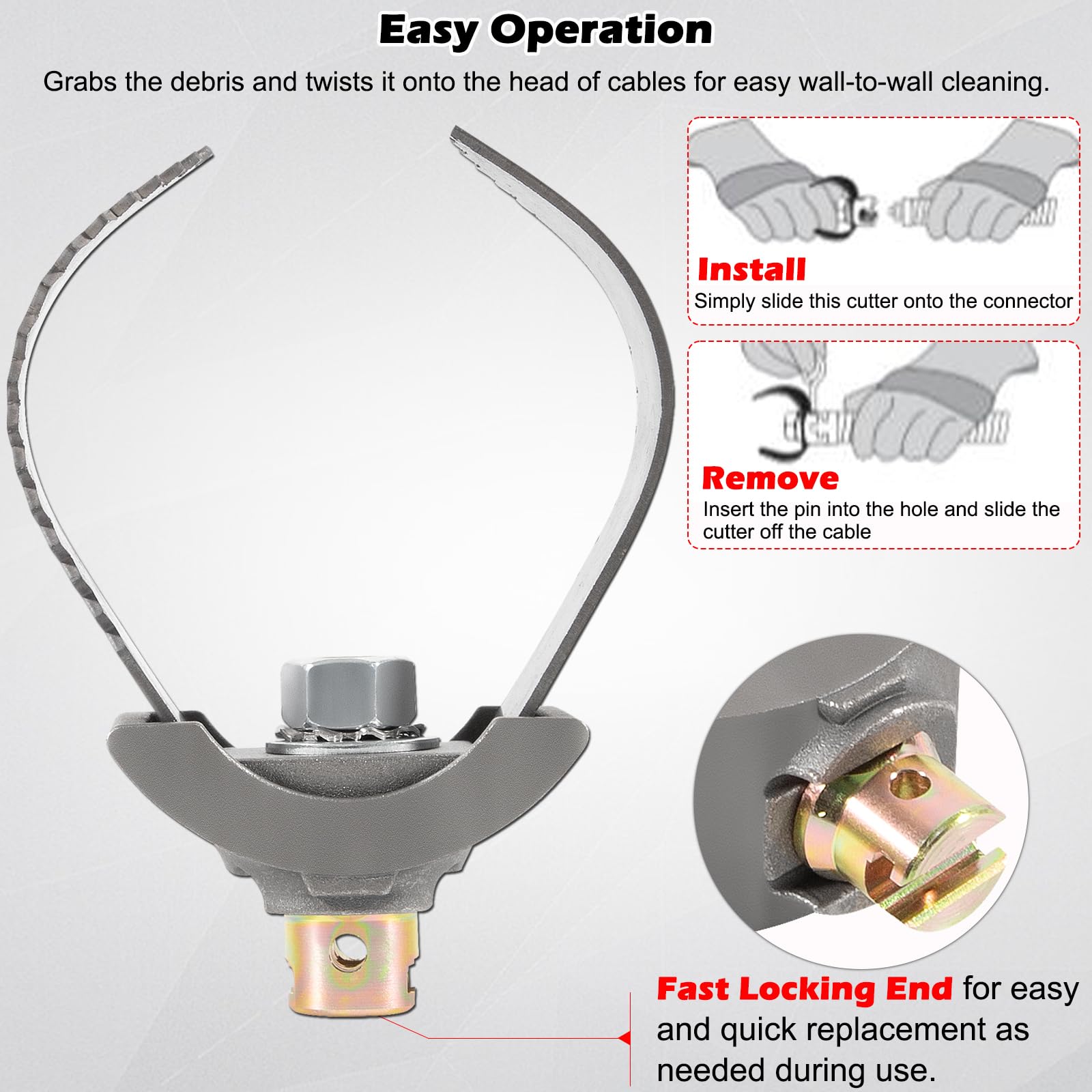 Bonbo quick-lock end enables fast replacement during use.