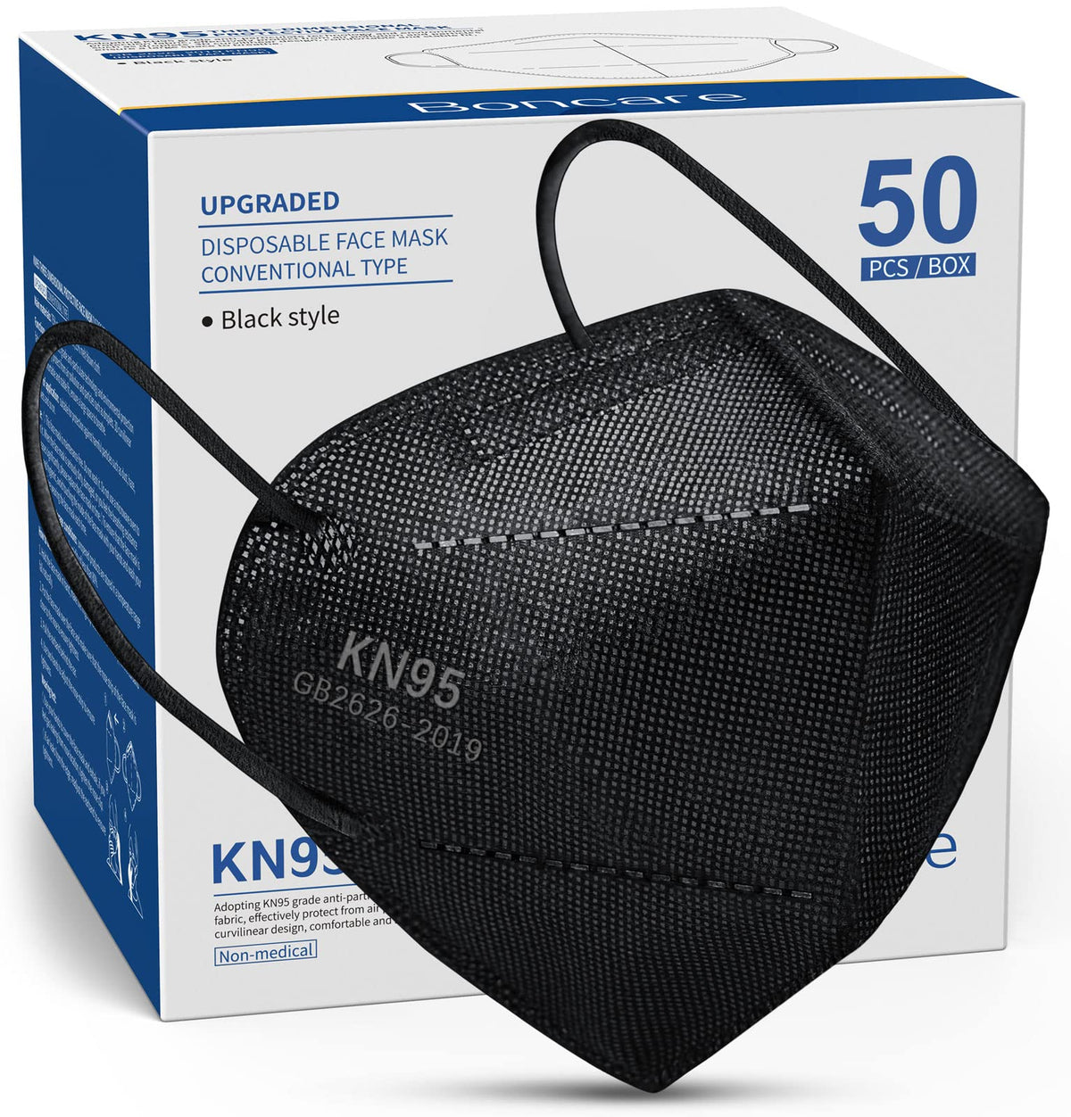 Boncare KN95 mask with 5-layer protection for reliable filtration.