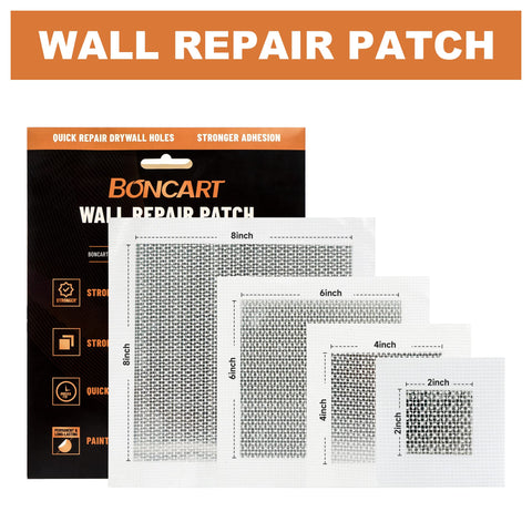 Boncart drywall patch 4inch adhesive for medium holes and seamless finish.