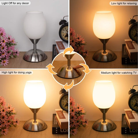 Boncoo 4-stage touch dimmer for quick brightness adjustments.