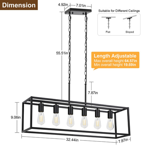 Boncoo adjustable-height chains provide flexible kitchen island installation