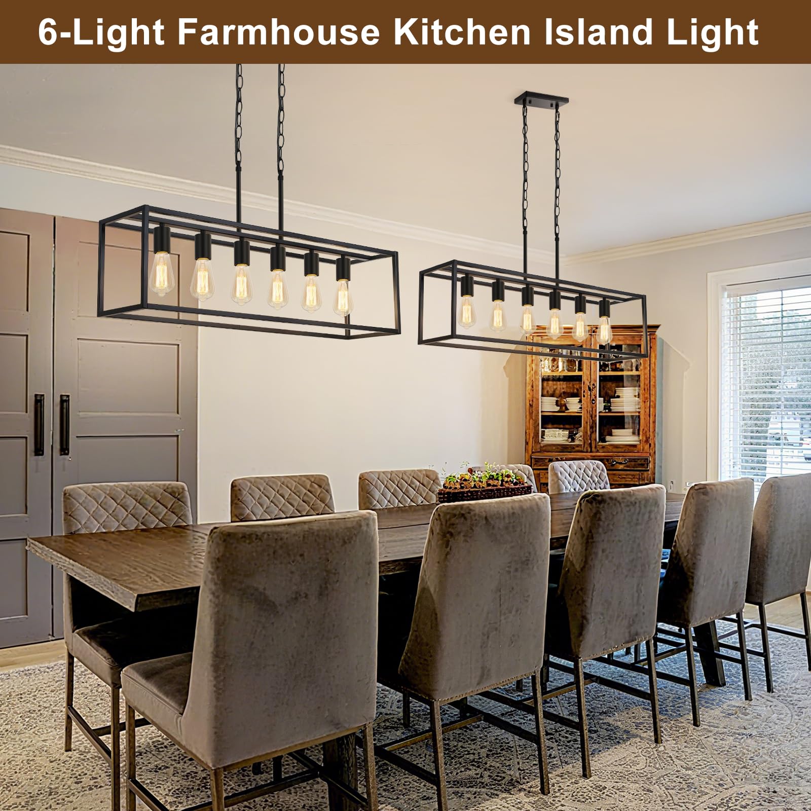 Boncoo 32.44 inch fixture length for balanced island lighting