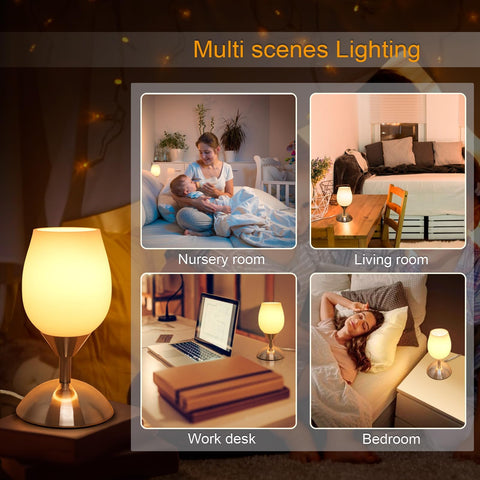 Boncoo E12 LED bulb included offers flicker-free warmth.