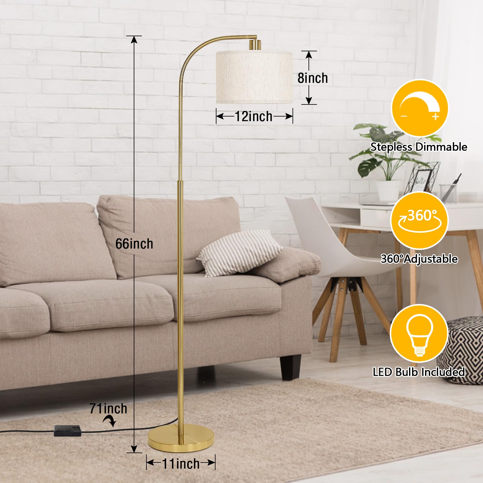 Boncoo lamp with adjustable head for versatile lighting tasks