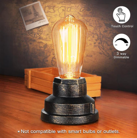 Boncoo vintage Edison bulb display on a sturdy metal base
