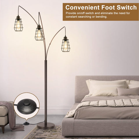 Boncoo weighted metal base keeps the tall lamp steady