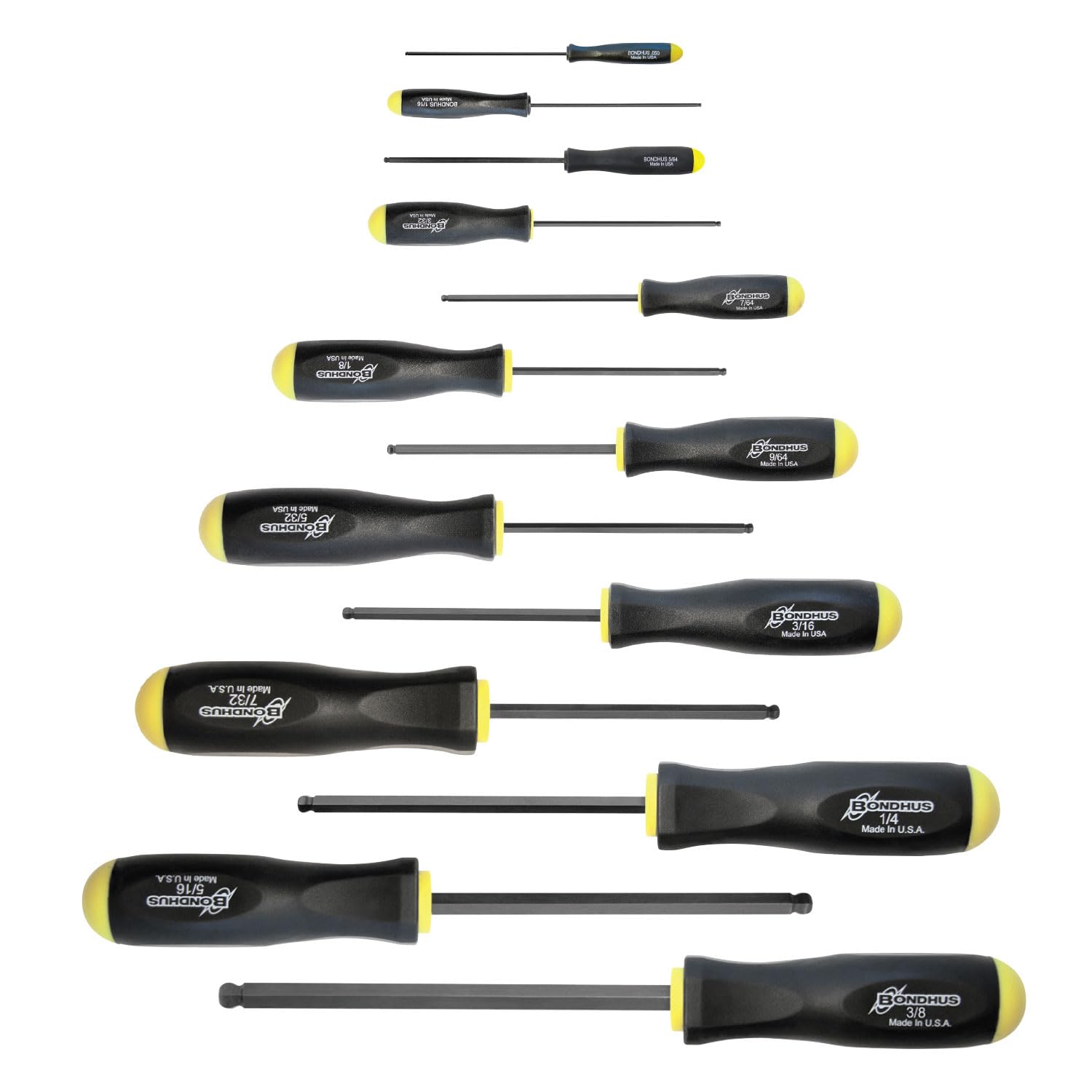 Bondhus 10637 balldriver set close-up with ProGuard finish for durability