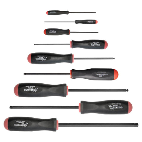 Bondhus 10699 balldriver set with ergonomic handles for comfortable, fatigue-free use