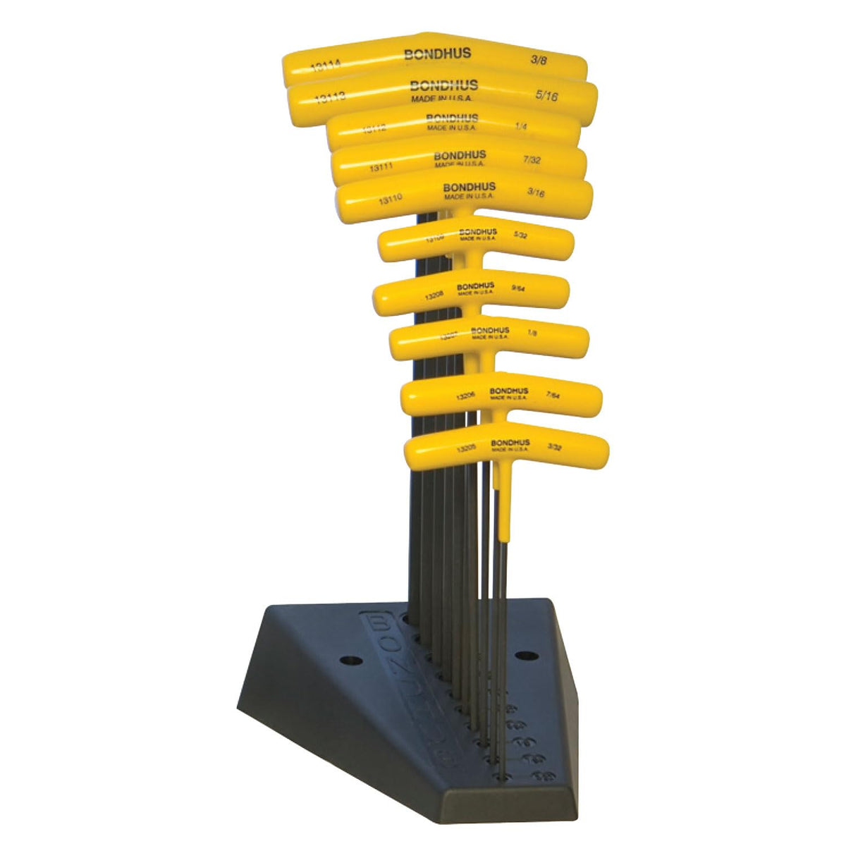 Bondhus 13190 balldriver set with stand organized for quick access