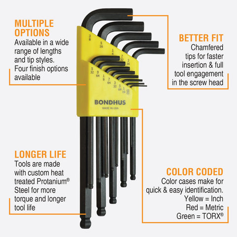 Bondhus Balldriver compact case and organized slots for quick selection.