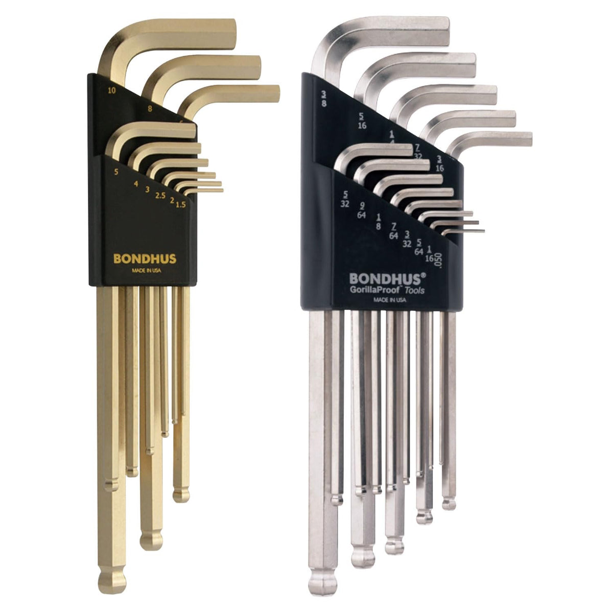 Bondhus 20399 metric balldriver L-Wrench with GoldGuard finish for high-torque tasks