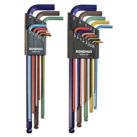 Bondhus 69600 DoublePK L-Wrench set with ColorGuard for versatile inch and metric fastener work.