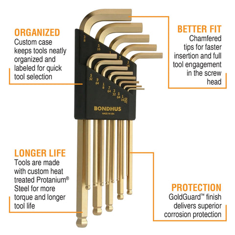 Bondhus balldriver with angle entry saves time in tight spots.