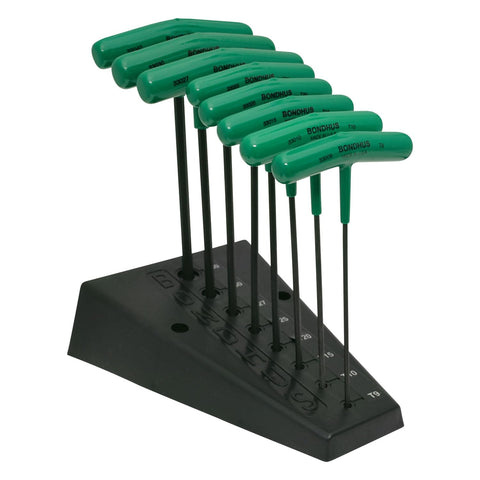 Bondhus Star T-handles 8-piece set for precise torque control on star screws