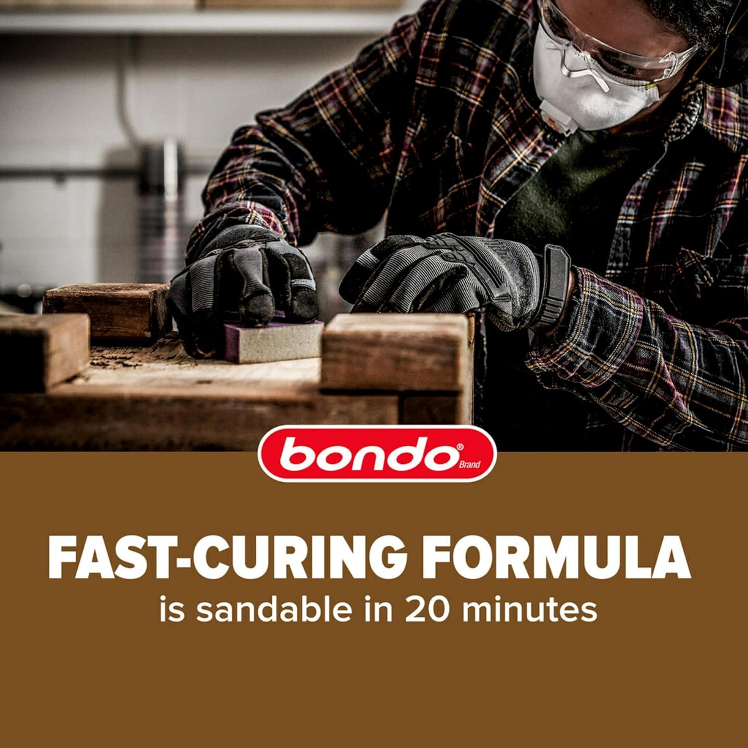 Bondo Wood Filler finished to a smooth, sandable surface ready for finish.