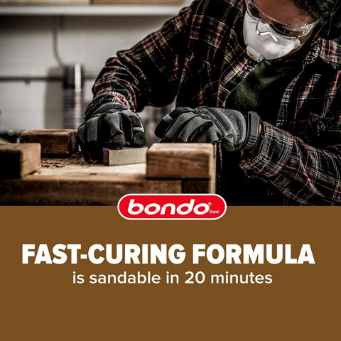 Bondo Wood Filler finished to a smooth, sandable surface ready for finish.