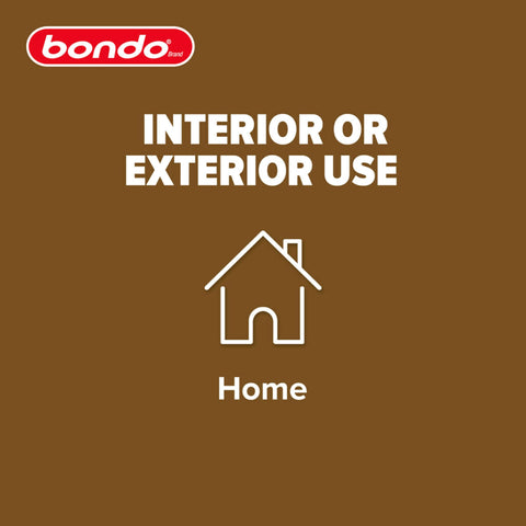 Interior wood repair with Bondo Wood Filler on doors or furniture.