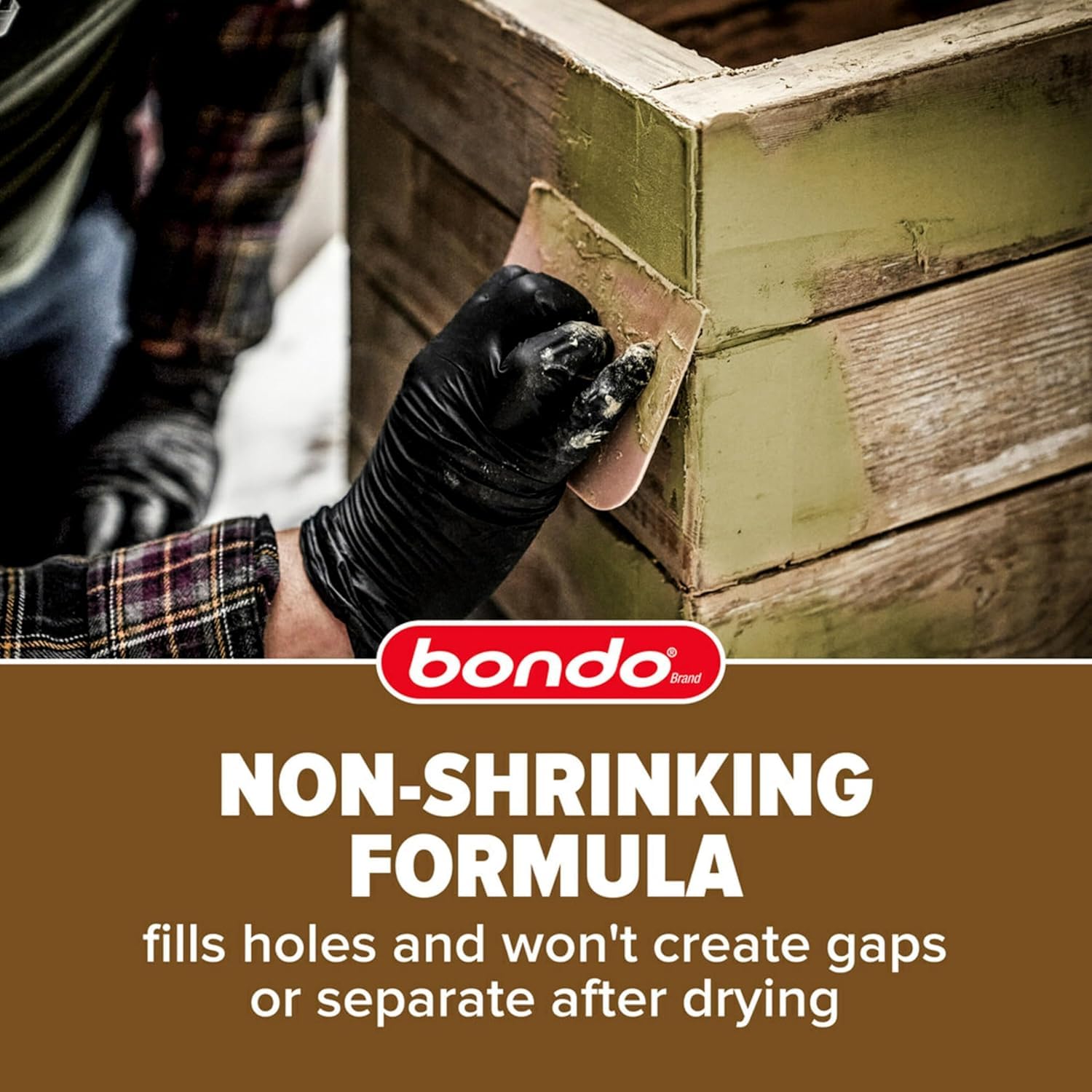Bondo Wood Filler on furniture and decks enables shaping and sanding.