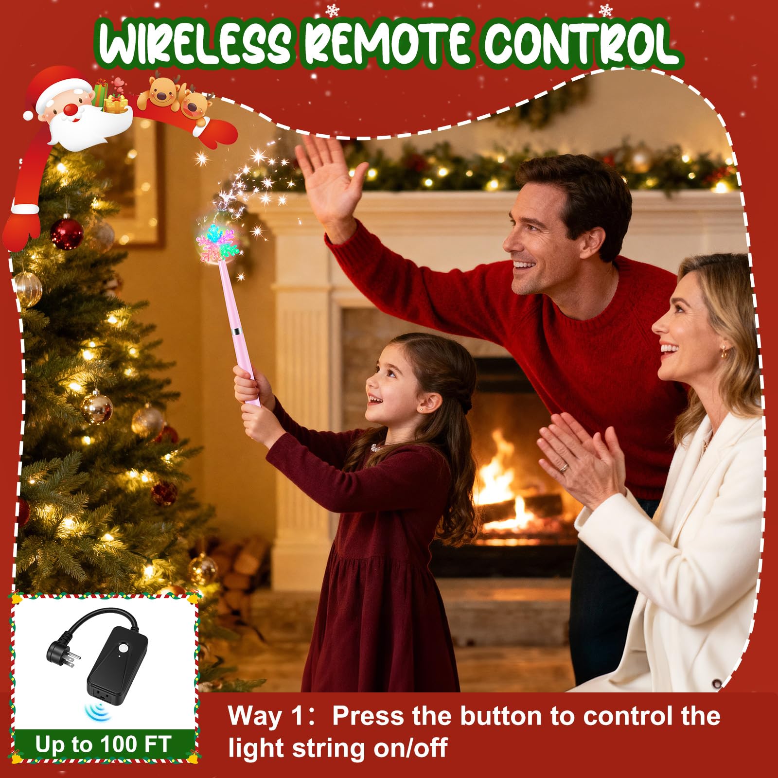Bonfix wireless remote outlet setup demonstrating easy setup and remote control.