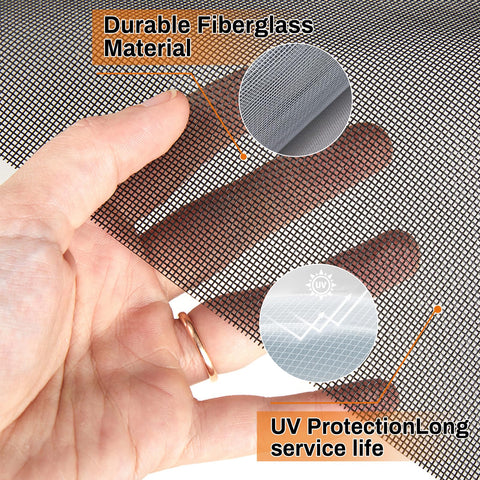 BONLACES fiberglass screen material showcased for UV resistance and durable performance.