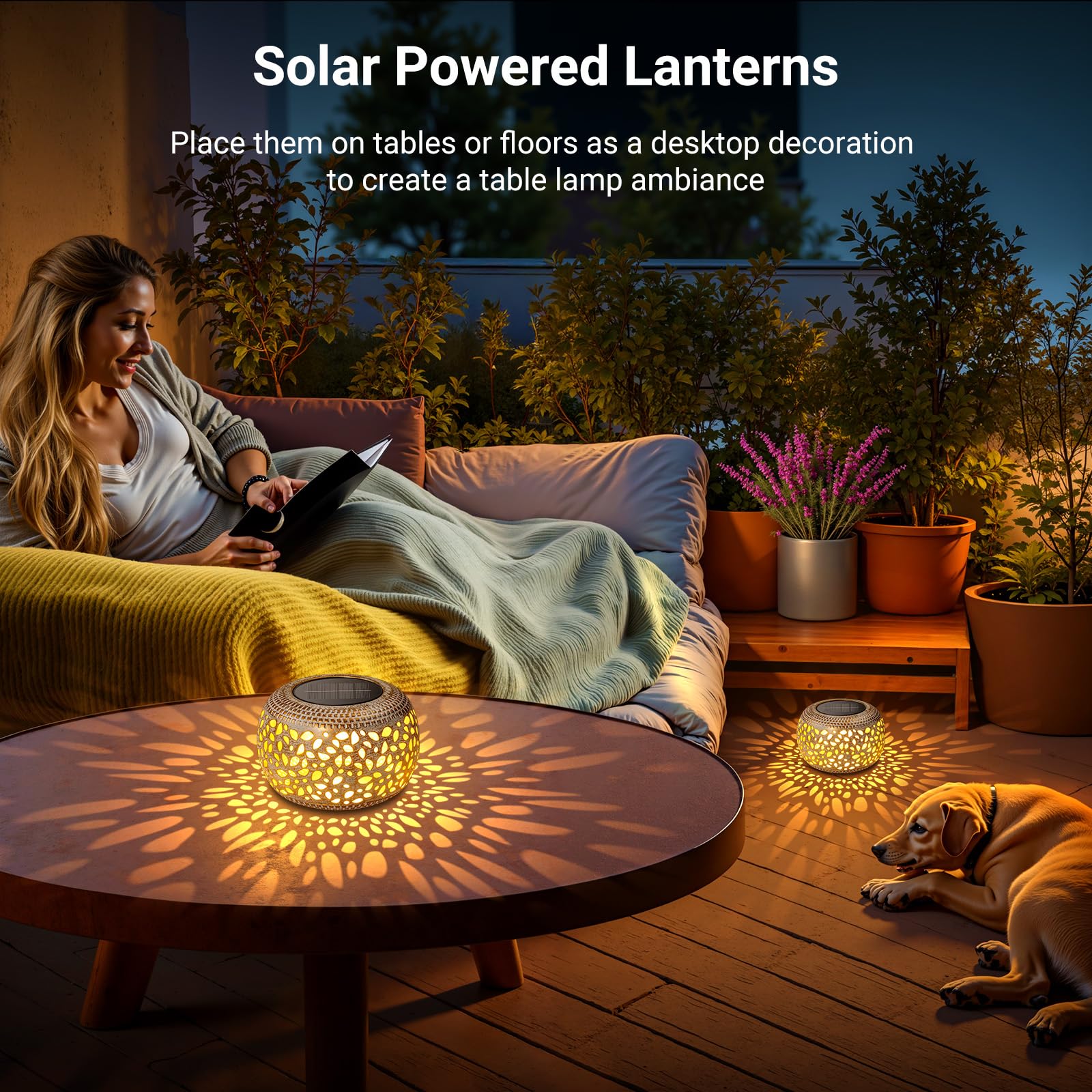 Bonlion lantern displays intricate metal cutout pattern for decorative lighting
