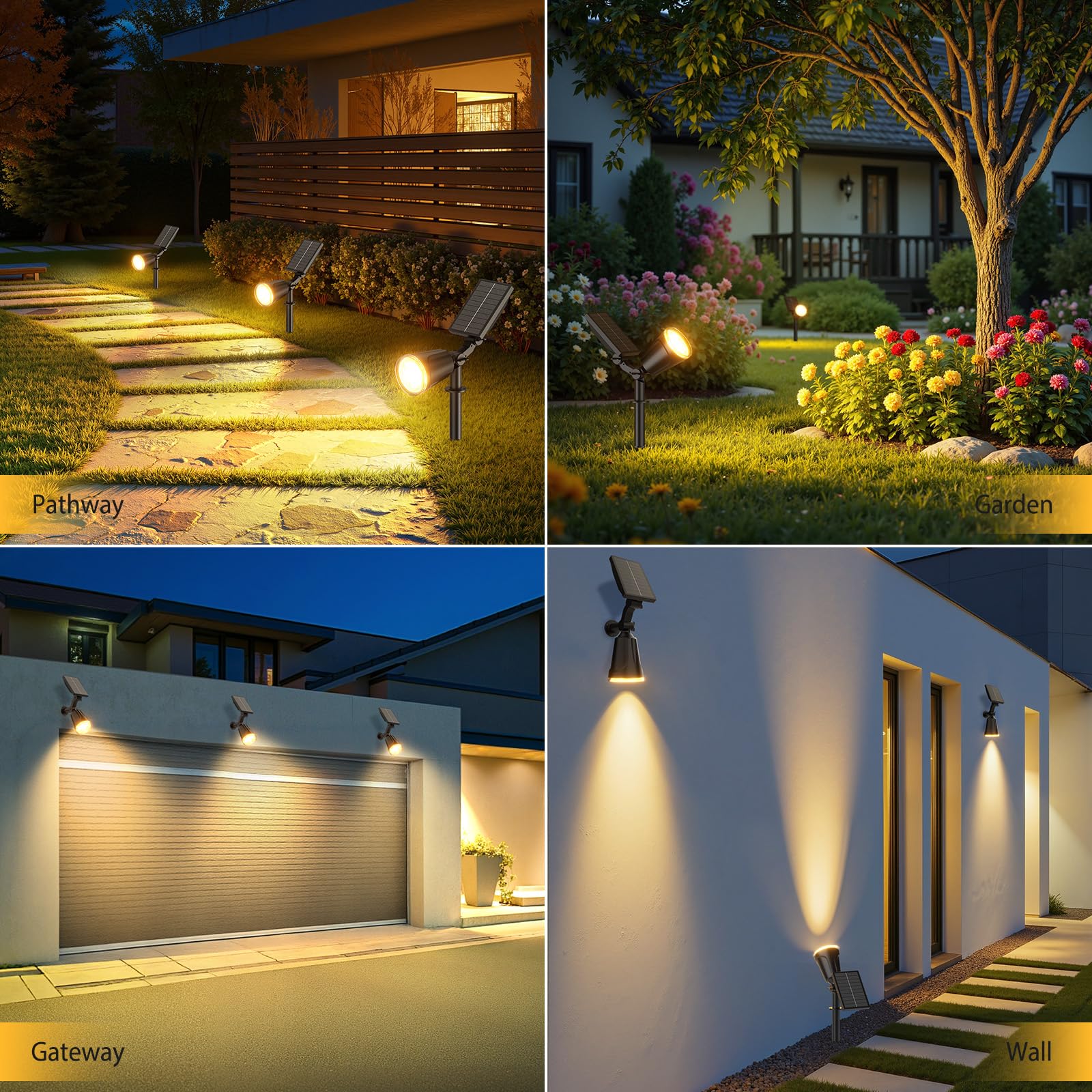 BONLION built-in 1500mAh battery powers long nighttime illumination.