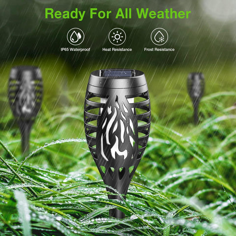 BONLION outdoor torches create dramatic night-time ambiance