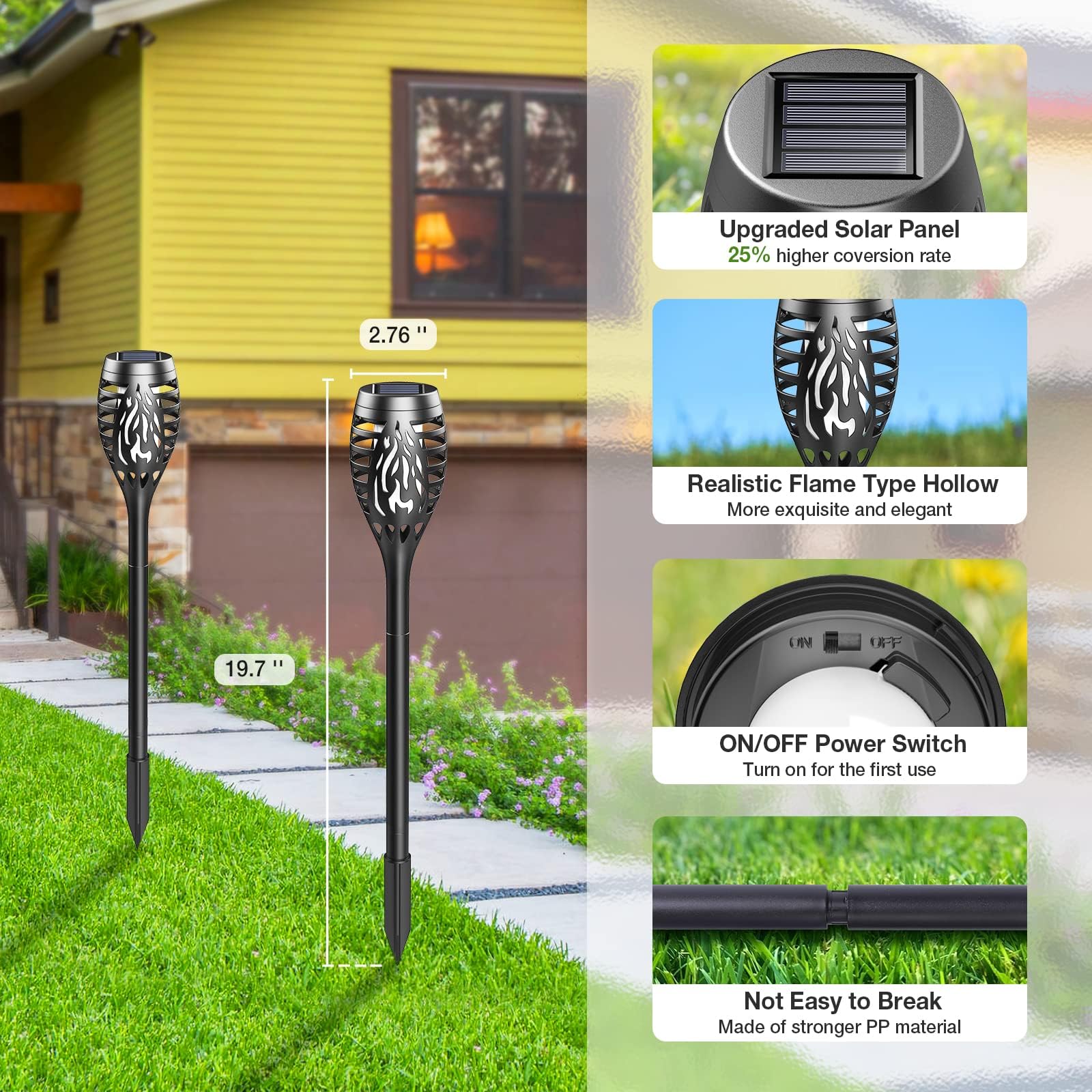 BONLION 10-pack lights brighten pathways and gardens