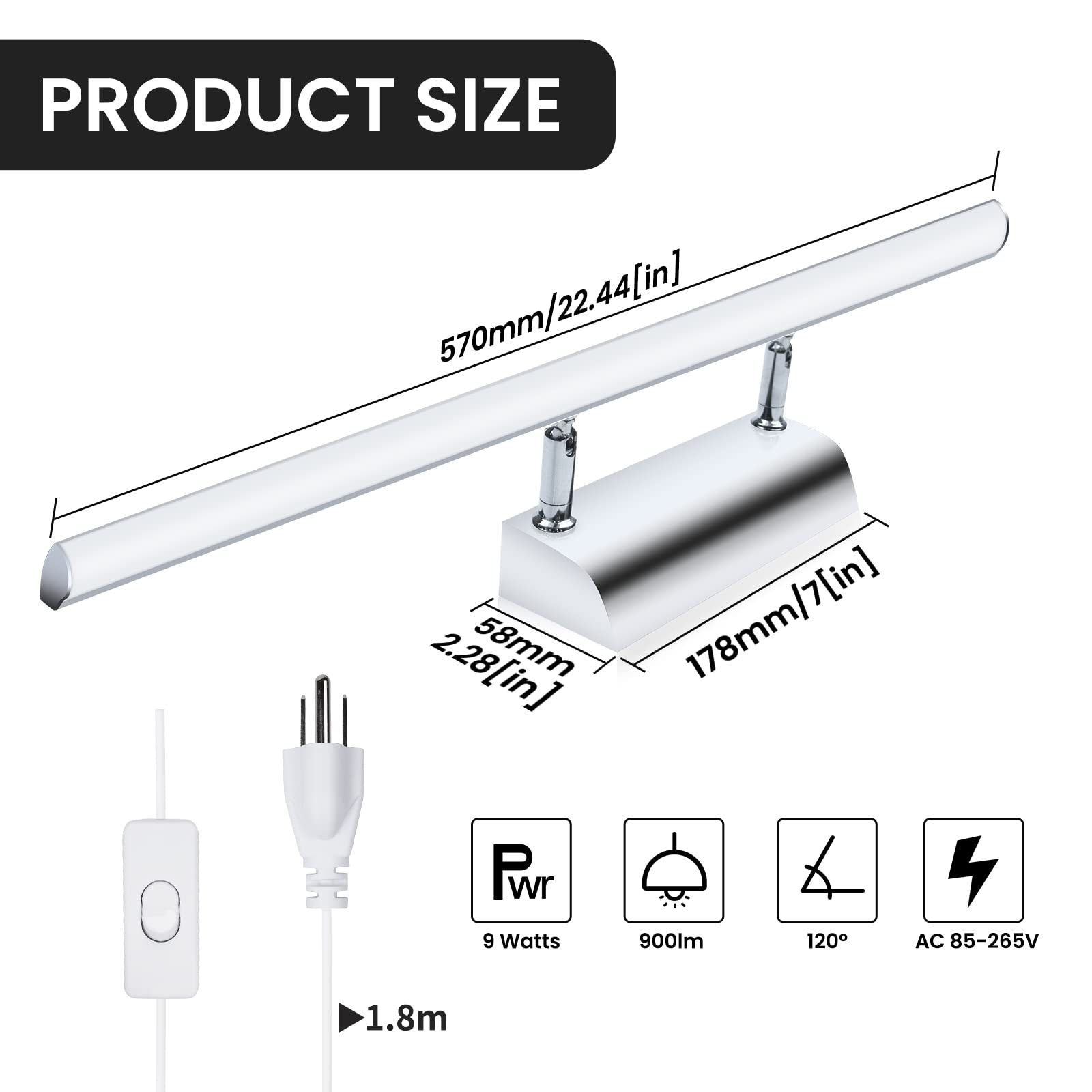 Bonlux vanity light installation shows quick screw-and-plug setup