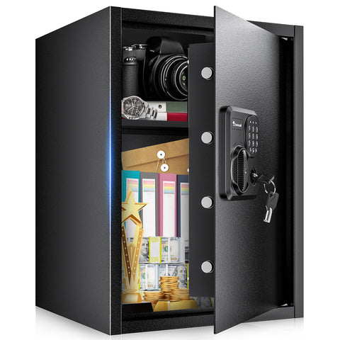 Bonsaii large safe box front view with electronic keypad for secure access