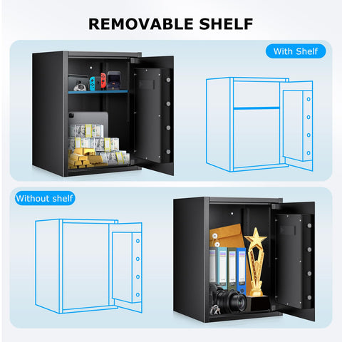 Bonsaii large safe box mounted on wall for space saving protection