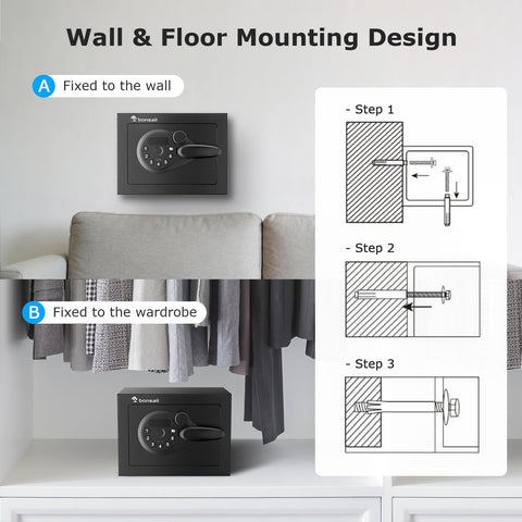 Bonsaii Safe Box in a closet or drawer setup for everyday use.