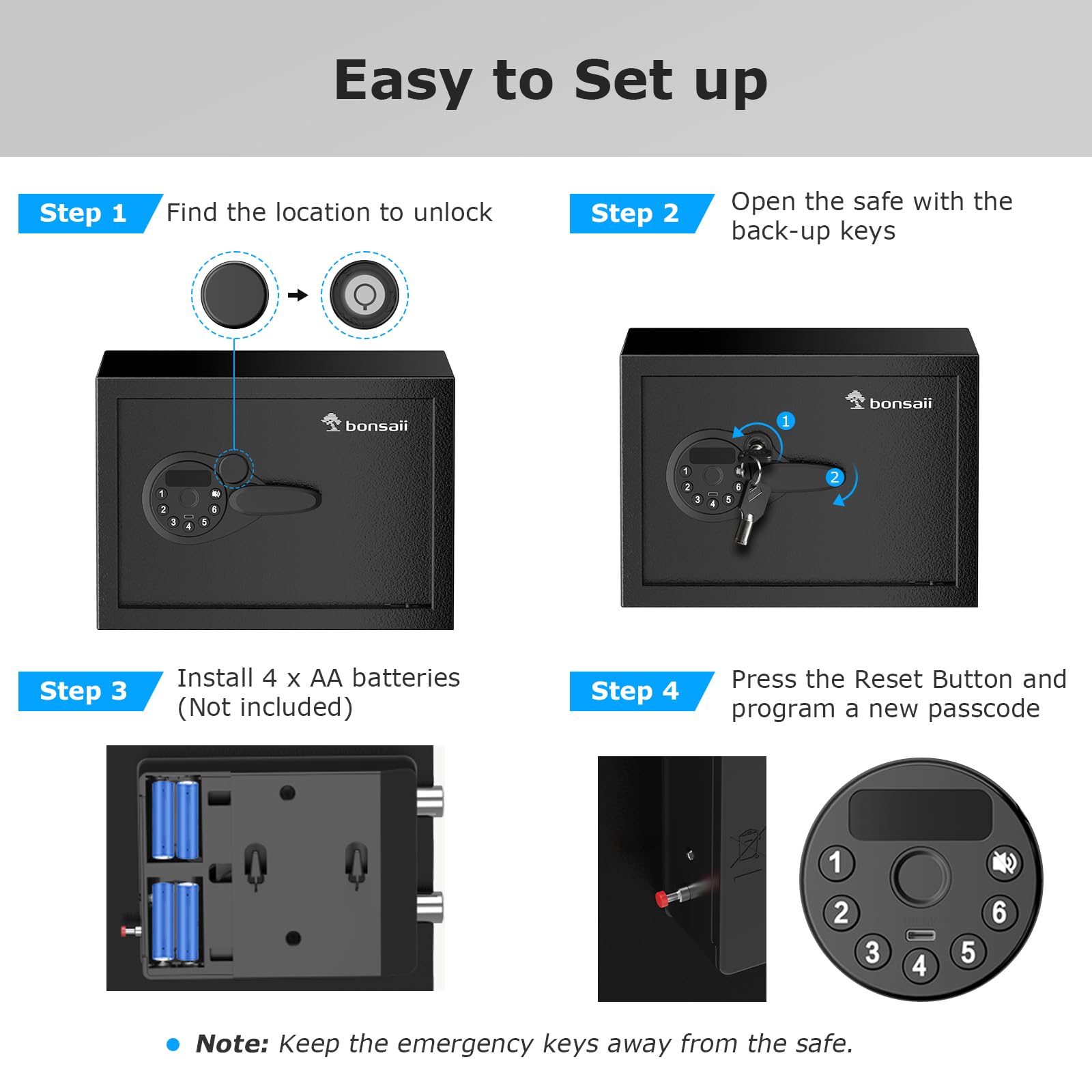 Bonsaii Safe Box felt-lined bottom protects items.