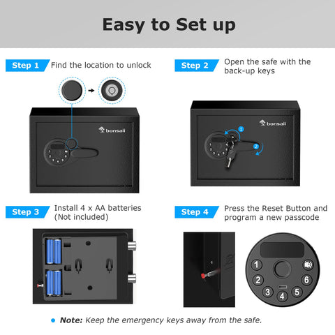Bonsaii Safe Box felt-lined bottom protects items.