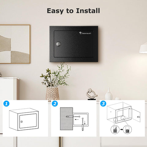 Bonsaii Safe Box with keys demonstrates reliable security for valuables.