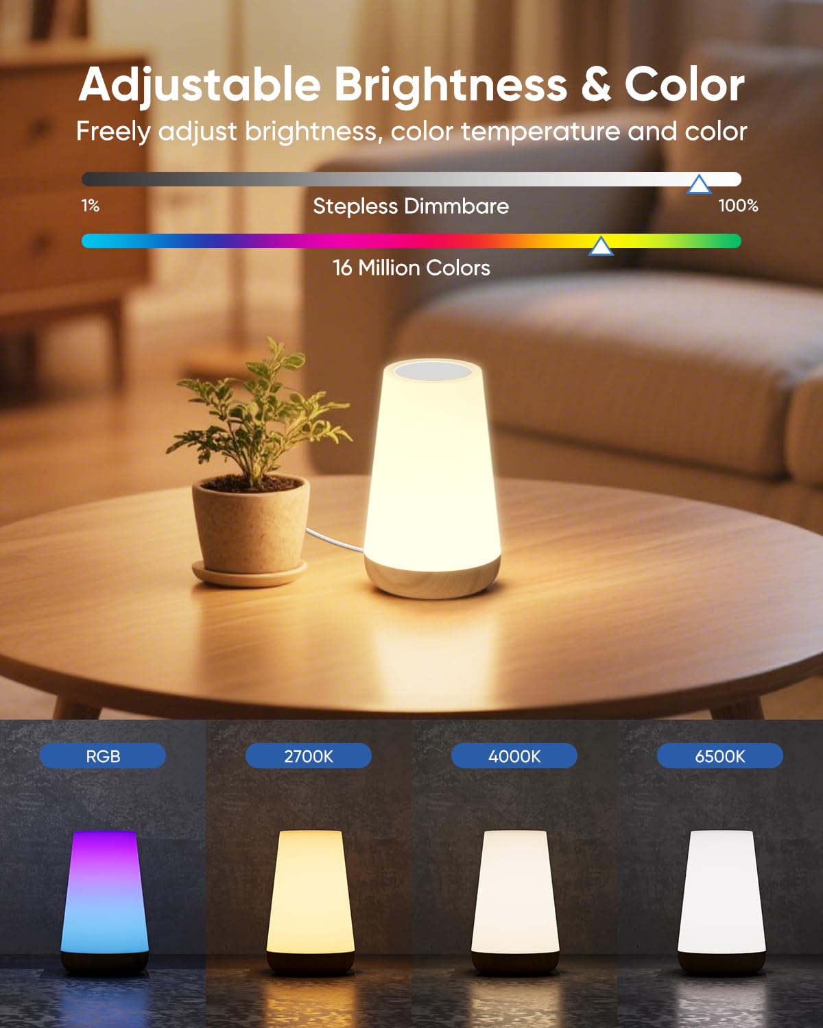Bonsery lamp offers 32 scenes for reading, gaming, and movie time.