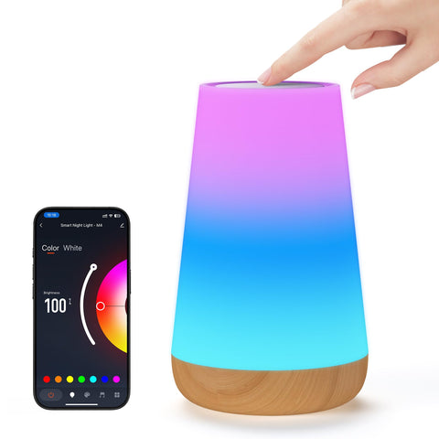 Bonsery smart table lamp with app control for effortless lighting customization and schedules.