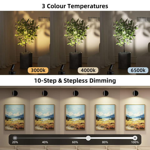 Bonsery 5500mAh battery uplight delivers long-lasting power for uninterrupted display lighting.