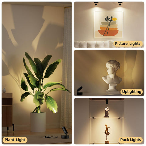 Bonsery uplight head tilts 90° and rotates 350° for precise light placement.