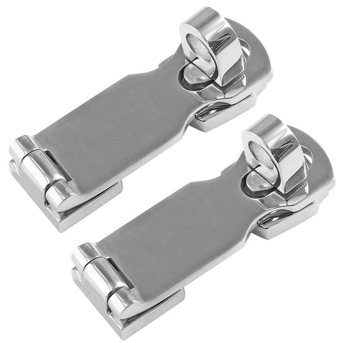 Bonsicoky marine-grade 316 door hasp pair ready for secure 3-inch latches on boats