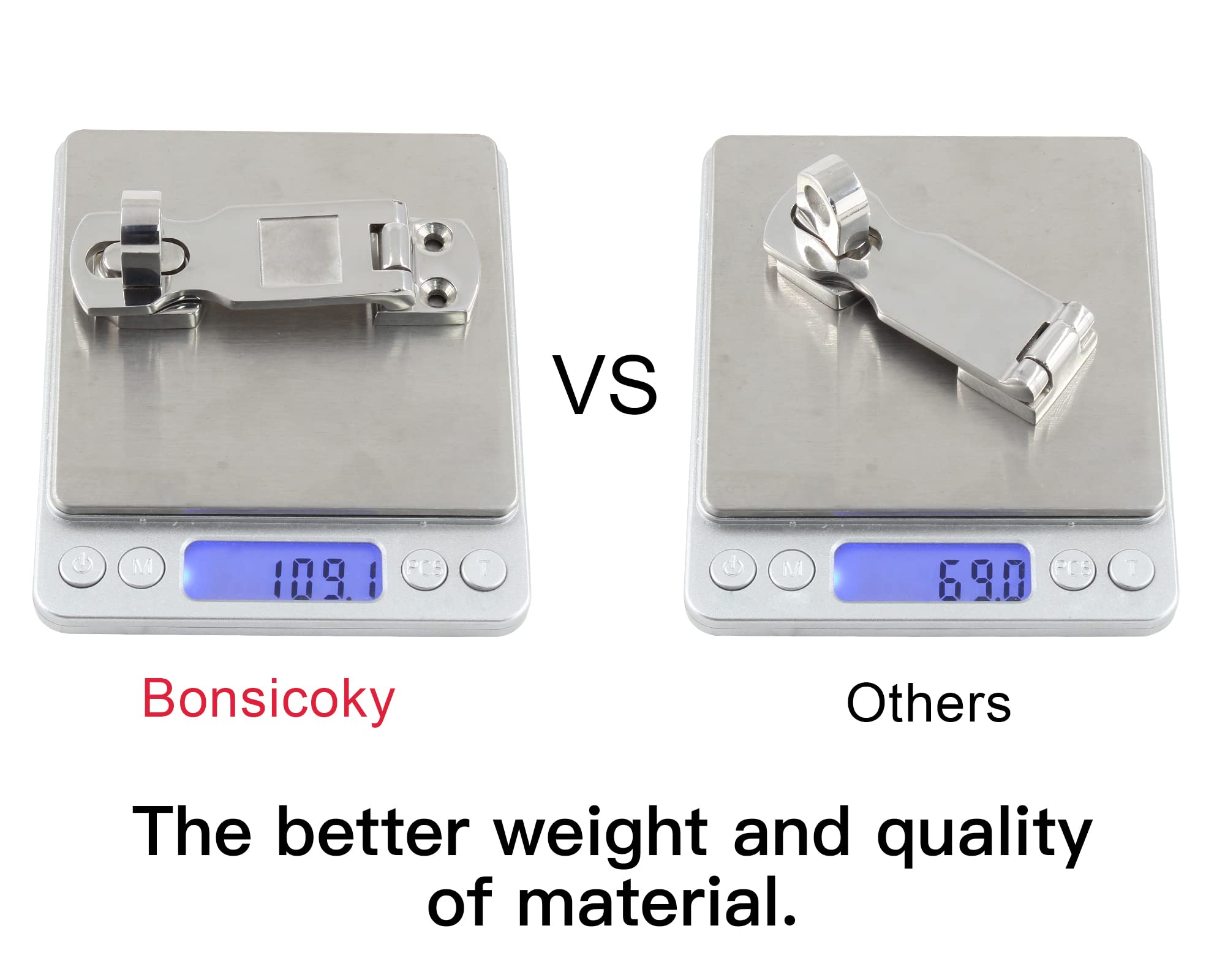 Bonsicoky swivel latch with turning padlock eye enables easy, secure mounting on cabins