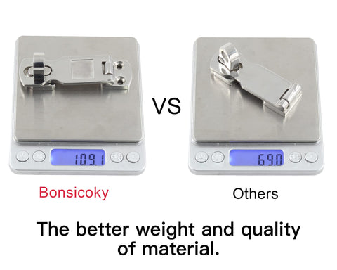 Bonsicoky swivel latch with turning padlock eye enables easy, secure mounting on cabins