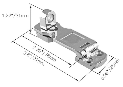 Bonsicoky thick die-cast stainless hasp offers durable, edge-free use for safe operations