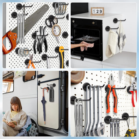 Bonsture heavy-duty magnet hook on wall supporting multiple tools.