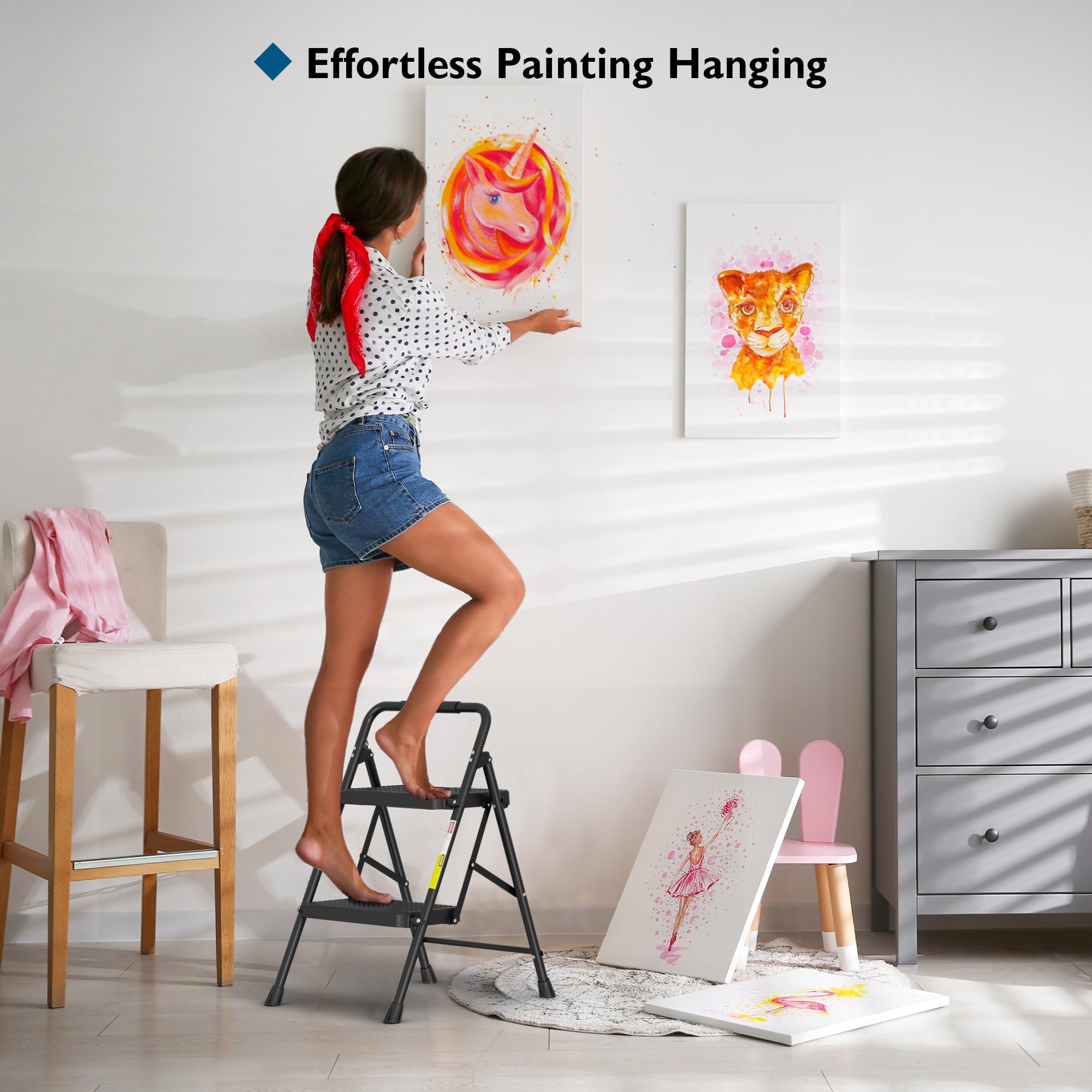 BONTEC ladder folded for compact storage