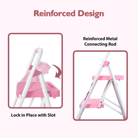 BONTEC pink ladder ships ready to use with no assembly.