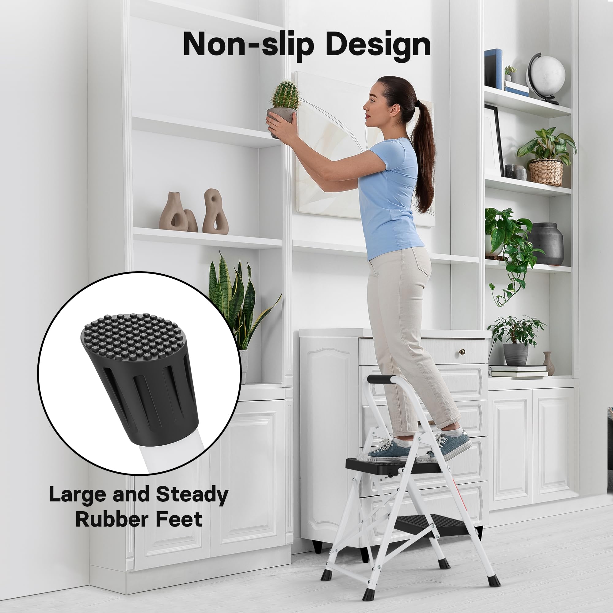 BONTEC 2-Step Ladder suitable for garage and workshop tasks.